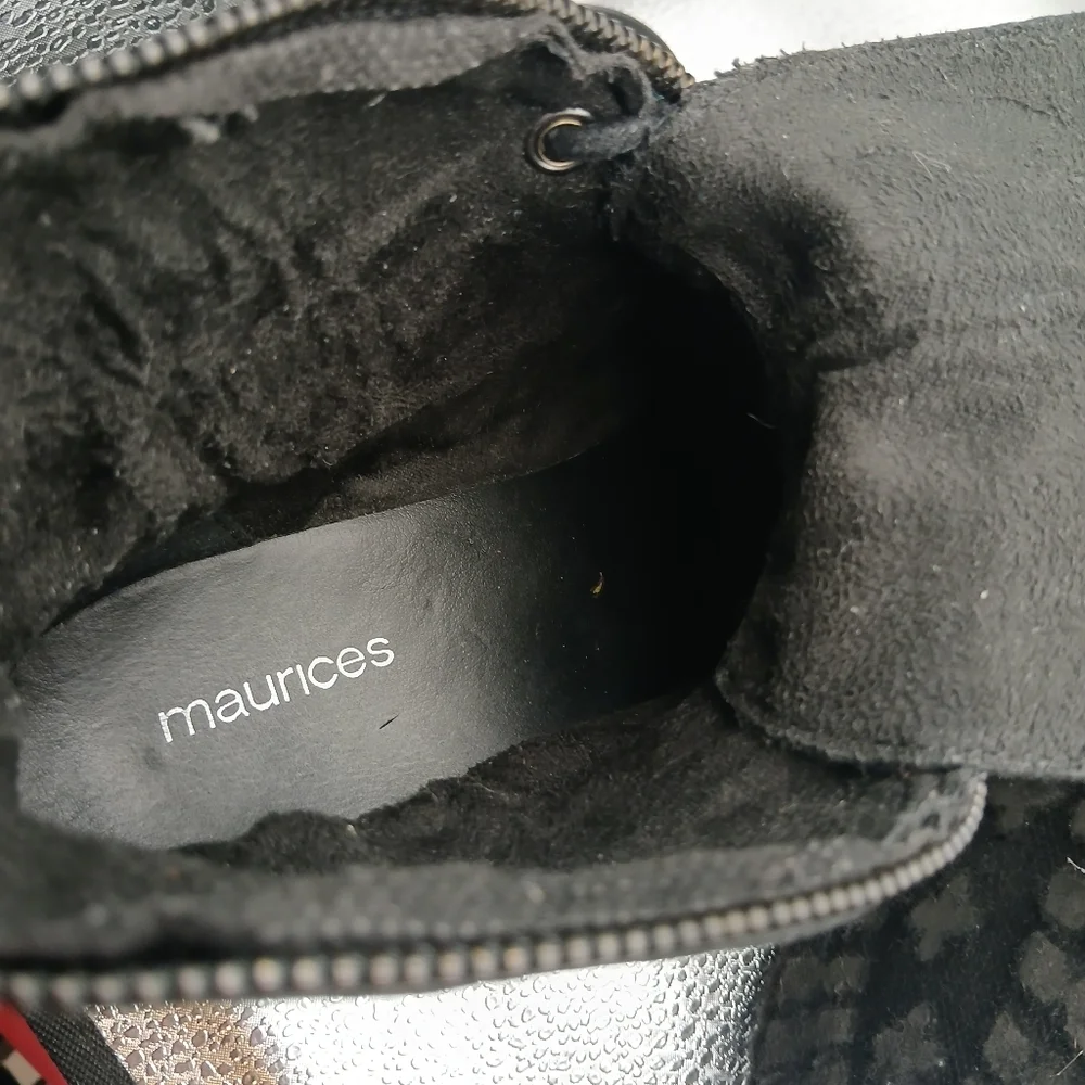 Maurices Black Lace-Up Boots Women's Size 8.5